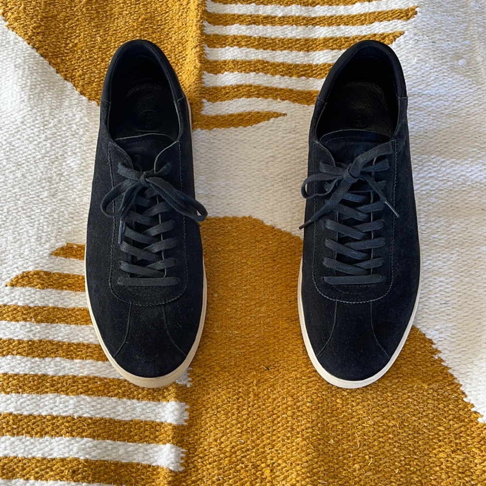 Clae sneakers black perforated suede